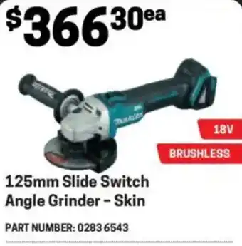 Blackwoods 125mm Slide Switch Angle Grinder - Skin offer