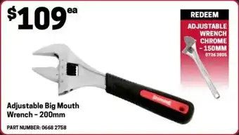 Blackwoods Adjustable Big Mouth Wrench - 200mm offer