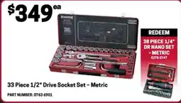 Blackwoods 33 Piece 1/2" Drive Socket Set - Metric offer