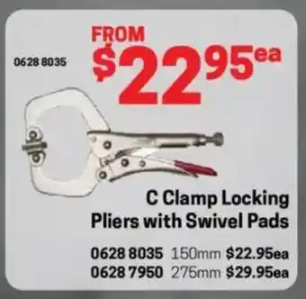 Blackwoods C Clamp Locking Pliers with Swivel Pads offer