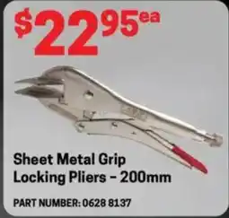 Blackwoods Sheet Metal Grip Locking Pliers - 200mm offer