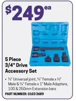 Blackwoods 5 Piece 3/4" Drive Accessory Set offer