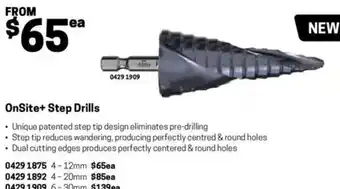 Blackwoods OnSite+ Step Drills 30mm offer