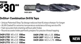 Blackwoods OnSite+ Combination Drill & Taps M8x1.25 offer