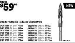 Blackwoods OnSite+ Step Tip Reduced Shank Drills 17.0mm offer