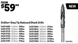 Blackwoods OnSite+ Step Tip Reduced Shank Drills 17.5mm offer