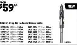 Blackwoods OnSite+ Step Tip Reduced Shank Drills 21.0mm offer