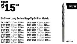 Blackwoods OnSite+ Long Series Step Tip Drills - Metric 3.0mm offer