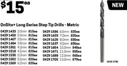 Blackwoods OnSite+ Long Series Step Tip Drills - Metric 4.5mm offer