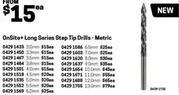 Blackwoods OnSite+ Long Series Step Tip Drills - Metric 5.0mm offer