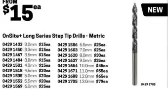 Blackwoods OnSite+ Long Series Step Tip Drills - Metric 5.0mm offer