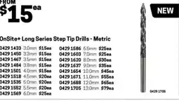 Blackwoods OnSite+ Long Series Step Tip Drills - Metric 5.5mm offer