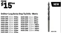 Blackwoods OnSite+ Long Series Step Tip Drills - Metric 7.0mm offer