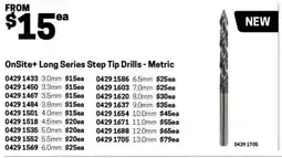 Blackwoods OnSite+ Long Series Step Tip Drills - Metric 8.0mm offer