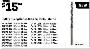 Blackwoods OnSite+ Long Series Step Tip Drills - Metric 11.0mm offer