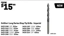 Blackwoods OnSite+ Long Series Step Tip Drills - Imperial 1/8 offer