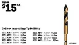 Blackwoods OnSite+ Impact Step Tip Drill Bits 3.5mm offer