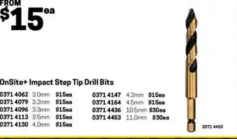 Blackwoods OnSite+ Impact Step Tip Drill Bits 4.2mm offer