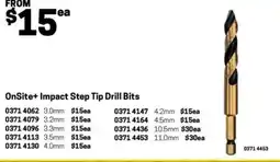 Blackwoods OnSite+ Impact Step Tip Drill Bits 4.5mm offer