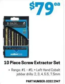 Blackwoods 10 Piece Screw Extractor Set offer