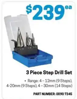 Blackwoods 3 Piece Step Drill Set offer