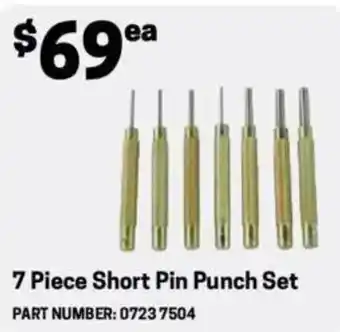 Blackwoods 7 Piece Short Pin Punch Set offer