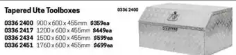 Blackwoods Tapered Ute Toolboxes 1760x600x455mm offer