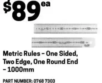 Blackwoods Metric Rules - One Sided Two Edge One Round End offer