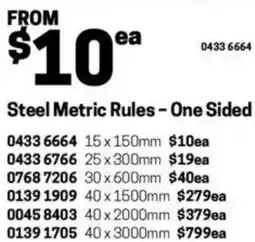 Blackwoods Steel Metric Rules - One Sided offer