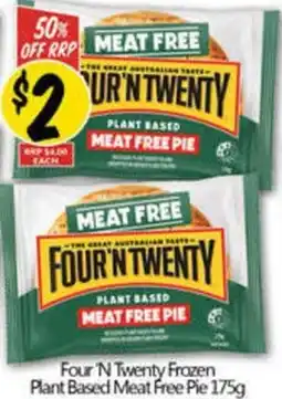 NQR Frozen plant based meat free pie offer