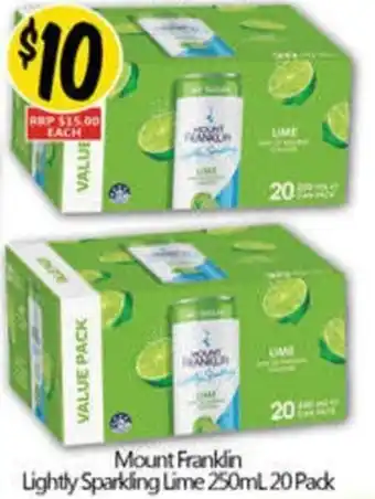 NQR Lightly sparkling lime offer