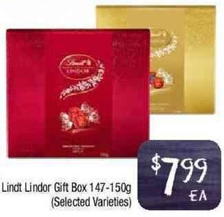 Foodworks Lindt Lindor Gift Box 147-150g offer