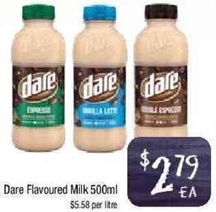 Foodworks Dare Flavoured Milk 500ml offer