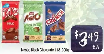 Foodworks Nestle Block Chocolate 118-200g offer