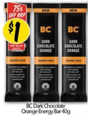 NQR BC Dark Chocolate Orange Energy Bar offer