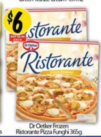 NQR Dr Oetker Frozen Ristorante Pizza Funghi offer