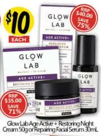 NQR Glow Lab Age Active+Restoring Night Cream offer