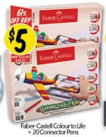 NQR Faber-Castell Colour to Life +20 Connector Pens offer