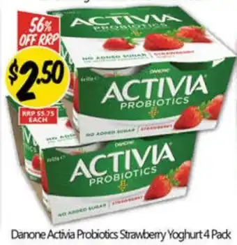 NQR Danone Activia Probiotics Strawberry Yoghurt offer