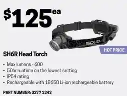 Blackwoods SH6R Head Torch offer