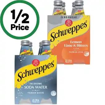 Woolworths Schweppes Mixers or Mineral Water 4 x 300ml offer