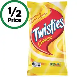 Woolworths Twisties, cheetos or burger rings offer