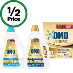 Woolworths OMO Ultimate Laundry Liquid 2 Litre or Powder 2 kg offer