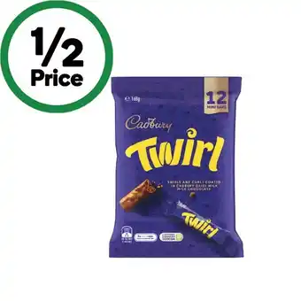 Woolworths Cadbury Sharepacks 120-180g offer