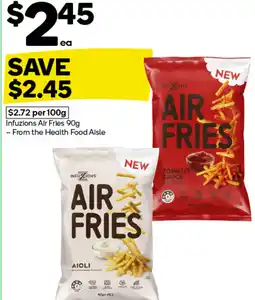 Woolworths Infuzions air fries offer