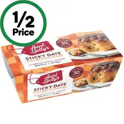 Woolworths Aunt Betty’s Pudding 2 x 95g offer