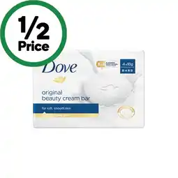 Woolworths Dove Soap Bars 90g x Pk 4 offer