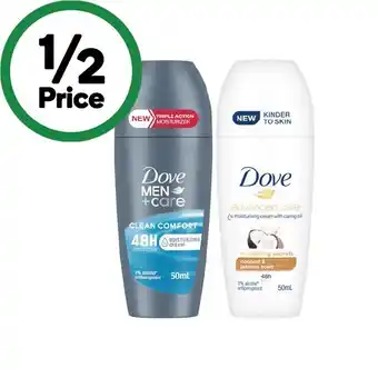 Woolworths Dove Roll On Deodorant 50ml offer