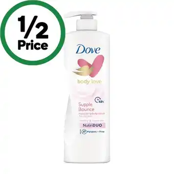 Woolworths Dove Body Love Supple Bounce Body Lotion 400ml offer