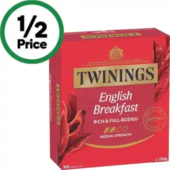 Woolworths Twinings Tea Bags Pk 80-100 offer